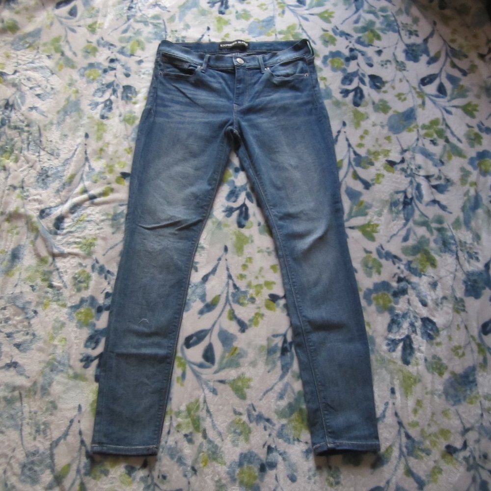 Express Light Blue Legging Mid Rise Jeans Size 8R